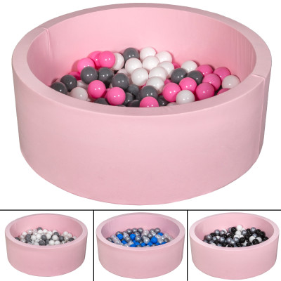 Piscina infantil de bolas para niños, 150 piezas, color rosa